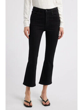 New Frame The Reboot Crop Jeans Size 30 High Rise Black Boot Cut